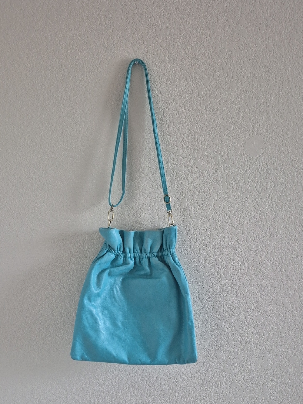HOBO Turquoise Drawstring Shoulder Bag